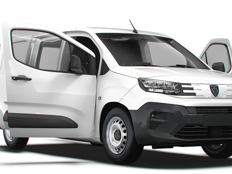Peugeot e Partner LWB Van HQ Interior 2024 3D Model
