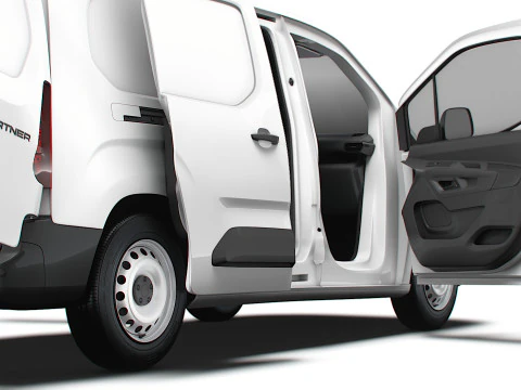 Peugeot e Partner LWB Van HQ Interior 2024 Modelo 3D