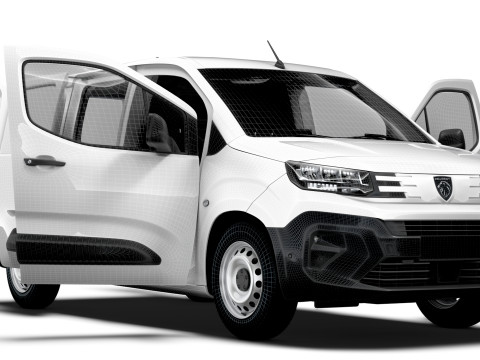 Peugeot e Partner LWB Van HQ Interior 2024 Model 3D