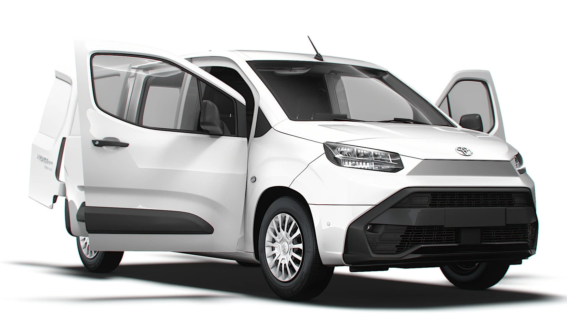Toyota ProAce City Electric LWB Van HQ Interior 2024 3D Model .c4d .max .obj .3ds .fbx .stl .blend 