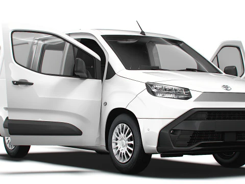 Toyota ProAce City Electric LWB Van HQ Interior 2024 Modelo 3D