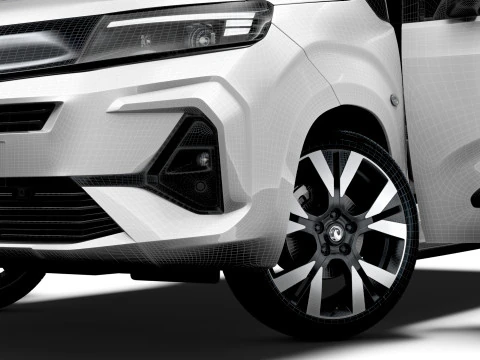 Vauxhall Combo e LWB Van HQ Interieur 2024 3D Modell