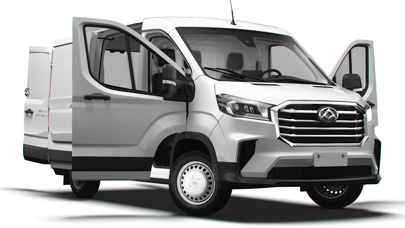 Maxus Deliver 9 Van L1H1 HQInterior 2024 3D Model .c4d .max .obj .3ds .fbx .stl .blend