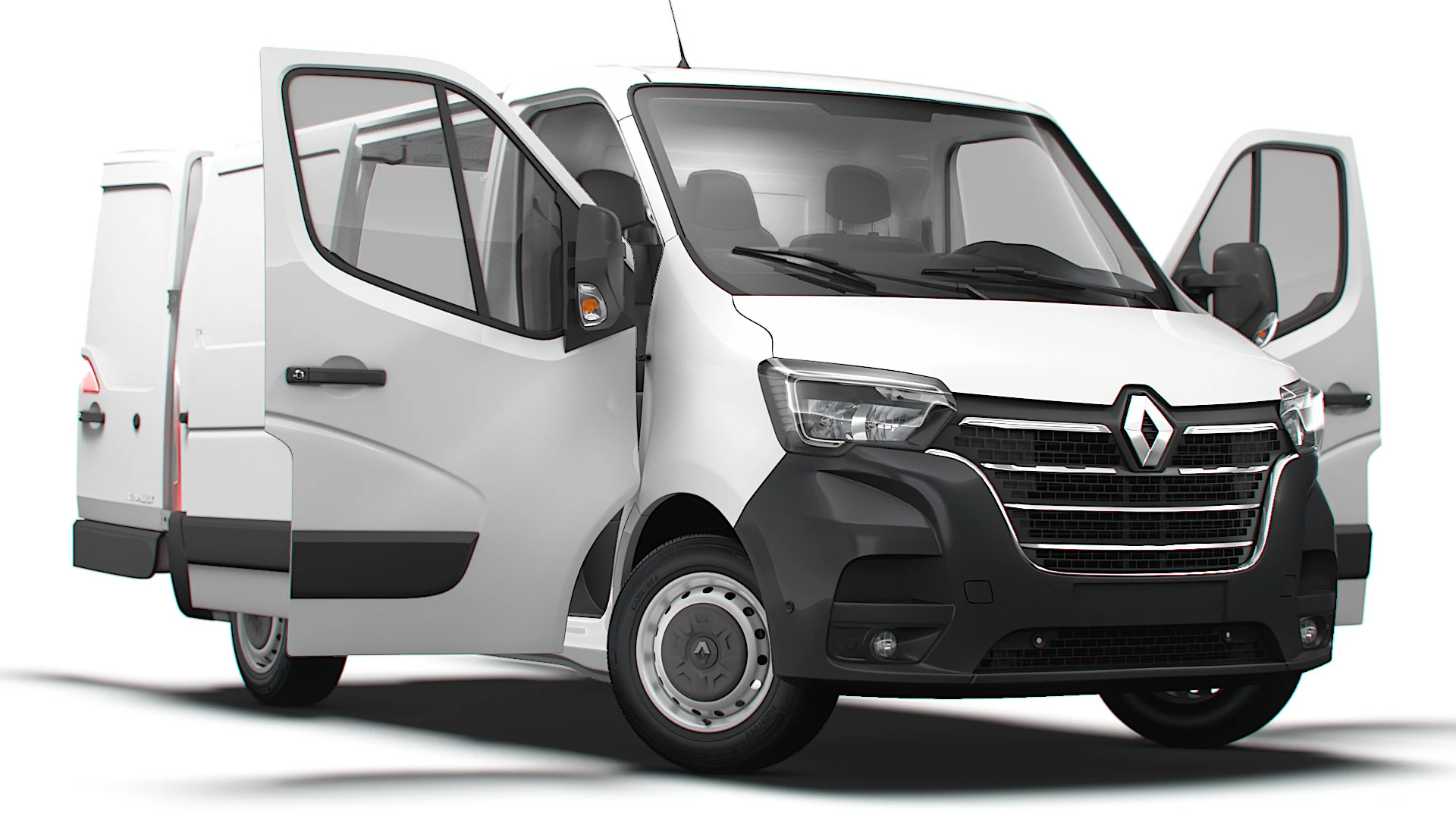 Renault Master Van L1H1 HQInterior 2023 3D Model .c4d .max .obj .3ds .fbx .stl .blend 