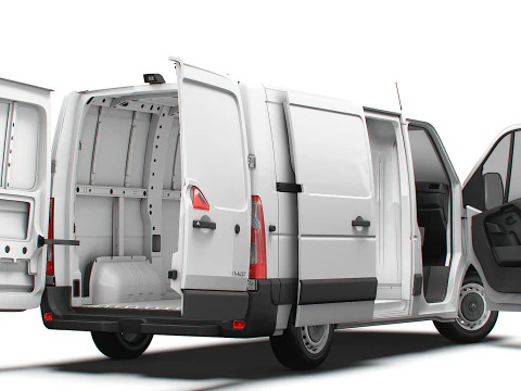 Renault Master Van L1H1 HQInterior 2023 3D Model
