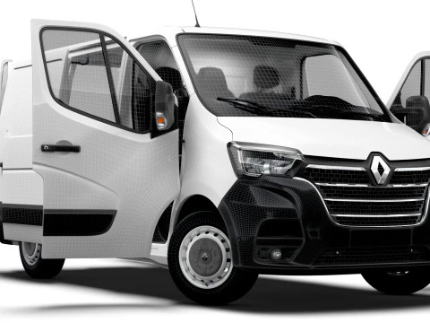 Renault Master Van L1H1 HQInterior 2023 3D Model