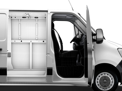 Renault Master Van L1H1 HQInterior 2023 Modello 3D