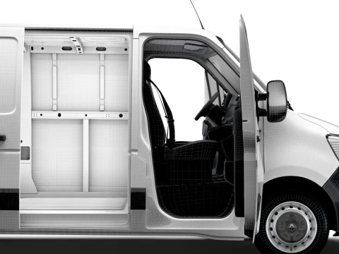 Renault Master Van L1H1 HQInterior 2023 3D Model