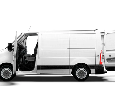 Renault Master Van L1H1 HQInterior 2023 3D Model