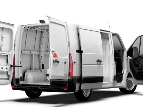 Renault Master Van L1H1 HQInterior 2023 3D Model
