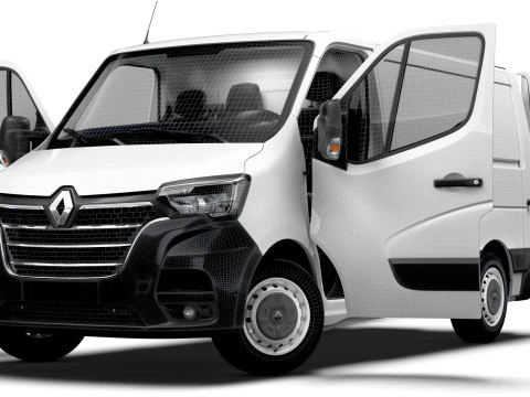 Renault Master Van L1H1 HQInterior 2023 3D Model