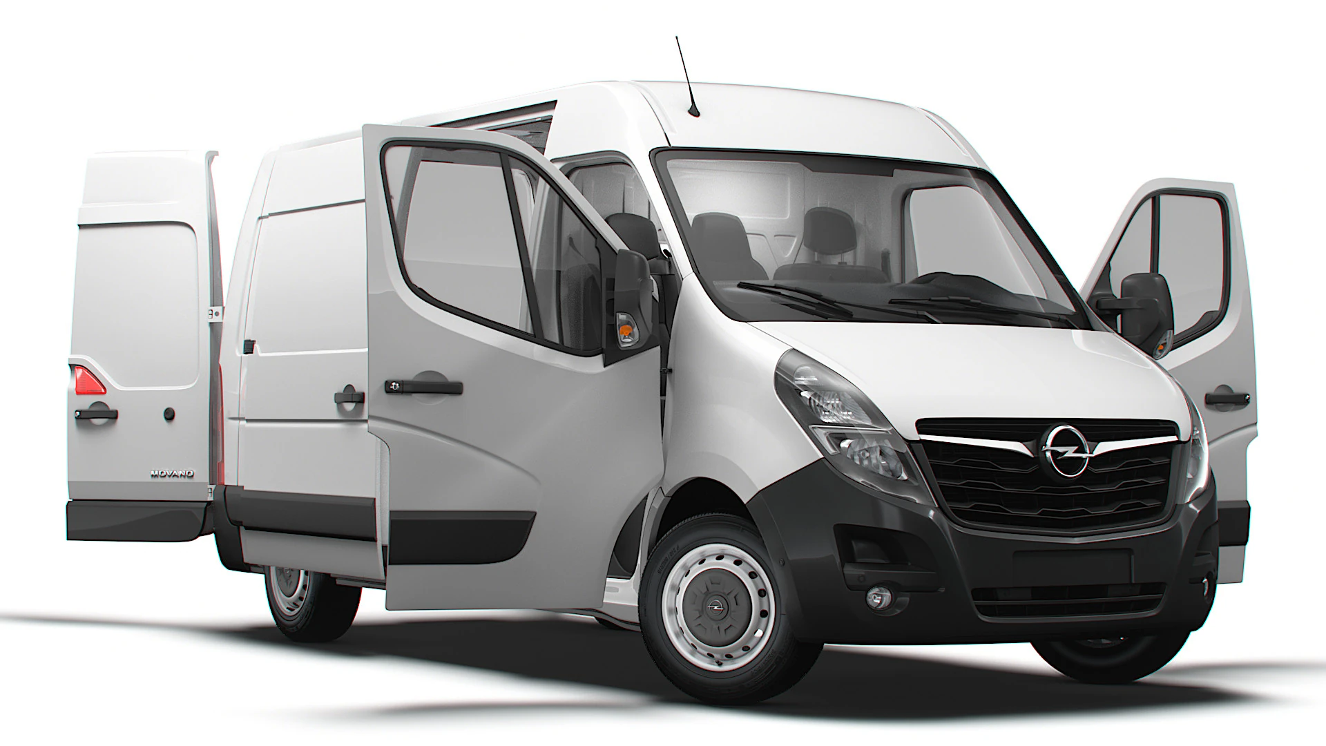 Opel Movano Van L1H2 HQ Interior 2021 3D Model .c4d .max .obj .3ds .fbx .stl .blend