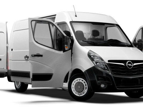 Opel Movano Van L1H2 HQ Interior 2021 3D Model