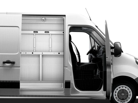 Opel Movano Van L1H2 HQ Interior 2021 3D Model