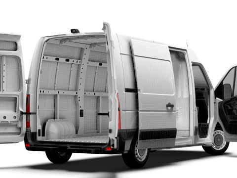Opel Movano Van L1H2 HQ Interior 2021 3D Model