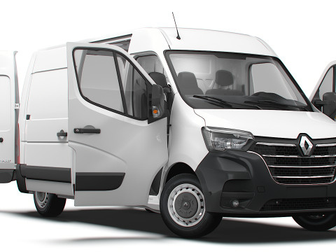 Renault Master Van L1H2 HQInterior 2023 3D Model