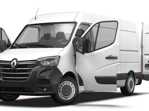 Renault Master Van L1H2 HQInterior 2023 3D 模型