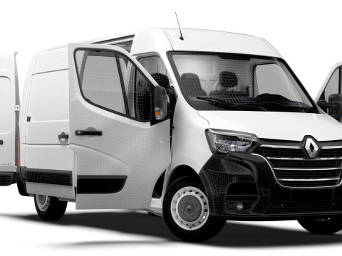 Renault Master Van L1H2 HQInterior 2023 3D 模型