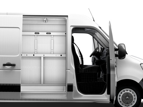Renault Master Van L1H2 HQInterior 2023 3D 模型