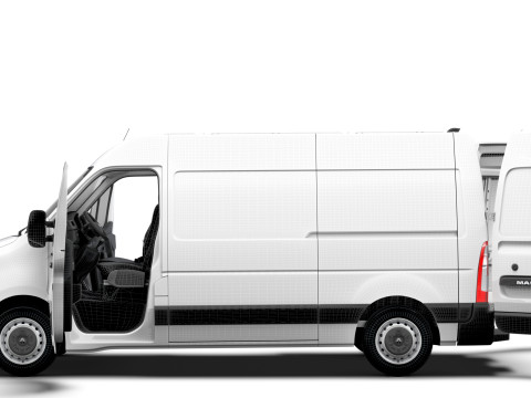 Renault Master Van L1H2 HQInterior 2023 3D 模型
