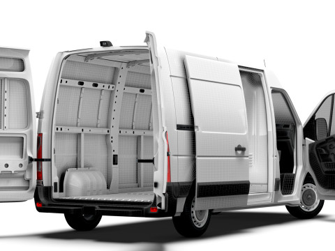 Renault Master Van L1H2 HQInterior 2023 3D 模型