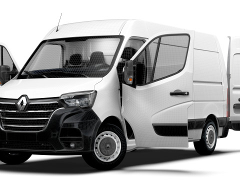Renault Master Van L1H2 HQInterior 2023 3D 模型