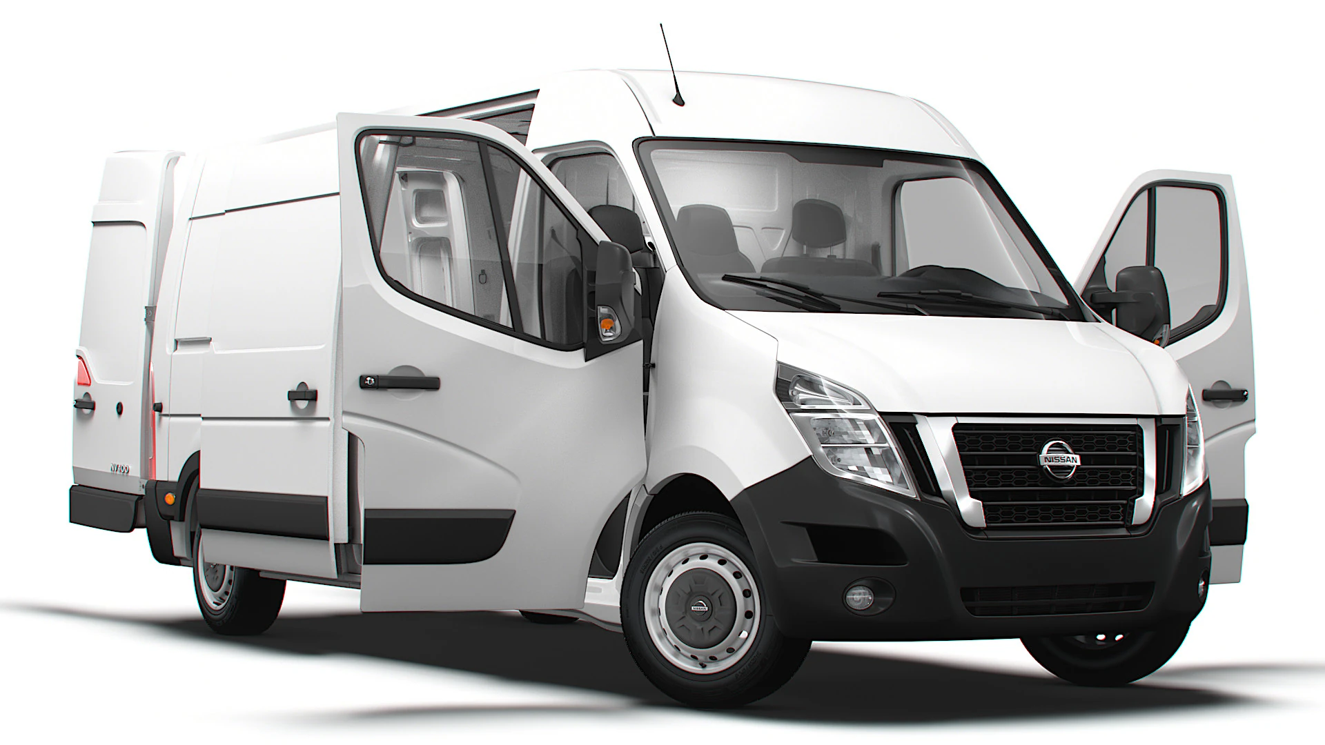 Nissan NV400 Van L3H2 HQ Interior 2021 3D Model .c4d .max .obj .3ds .fbx .stl .blend 