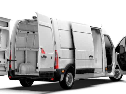 Nissan NV400 Van L3H2 HQ Interior 2021 3D Model