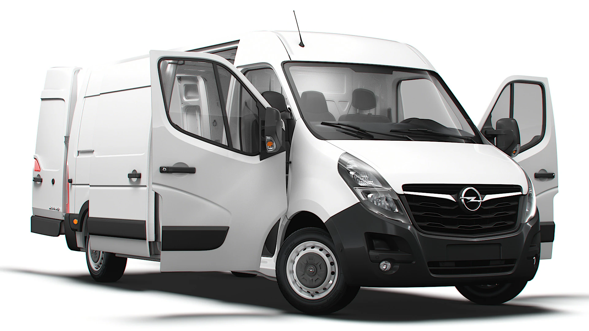 Opel Movano Van L3H2 HQ Interior 2021 3D Model .c4d .max .obj .3ds .fbx .stl .blend