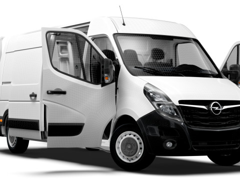 Opel Movano Van L3H2 HQ Interior 2021 3D Model