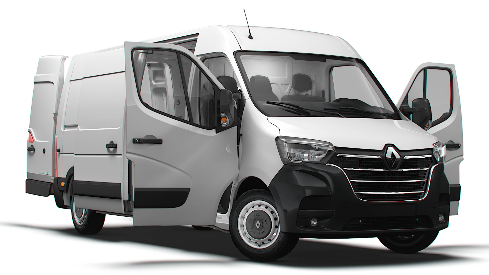 Renault Master Van L3H2 HQInterni 2023 Modello 3D .c4d .max .obj .3ds .fbx .stl .blend 