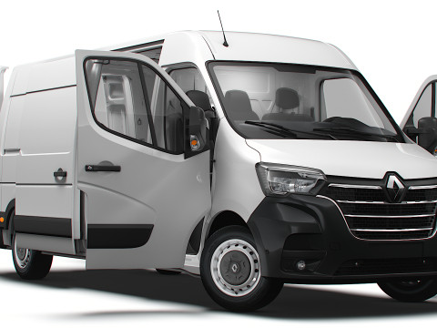 Renault Master Van L3H2 HQInterior 2023 3D-Modell