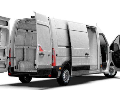 Renault Master Van L3H2 HQInterni 2023 Modello 3D