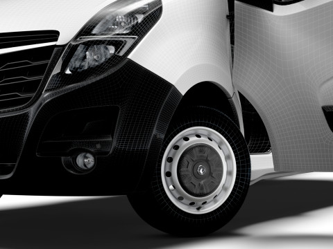 Vauxhall Movano Van L3H2 HQ Interior 2021 Modello 3D
