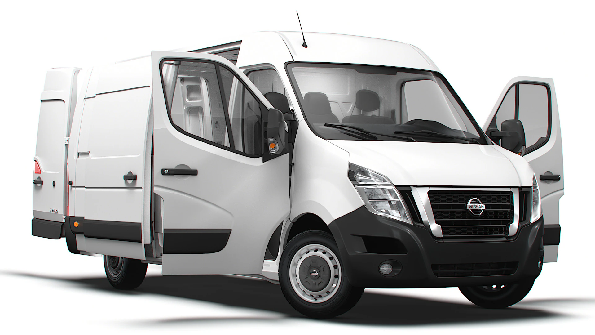Interni Nissan NV400 Van L3H2 RWD HQ 2021 Modello 3D .c4d .max .obj .3ds .fbx .stl .blend 