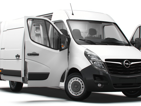 Opel Movano Van L3H2 RWD HQ Interior 2021 3D Model