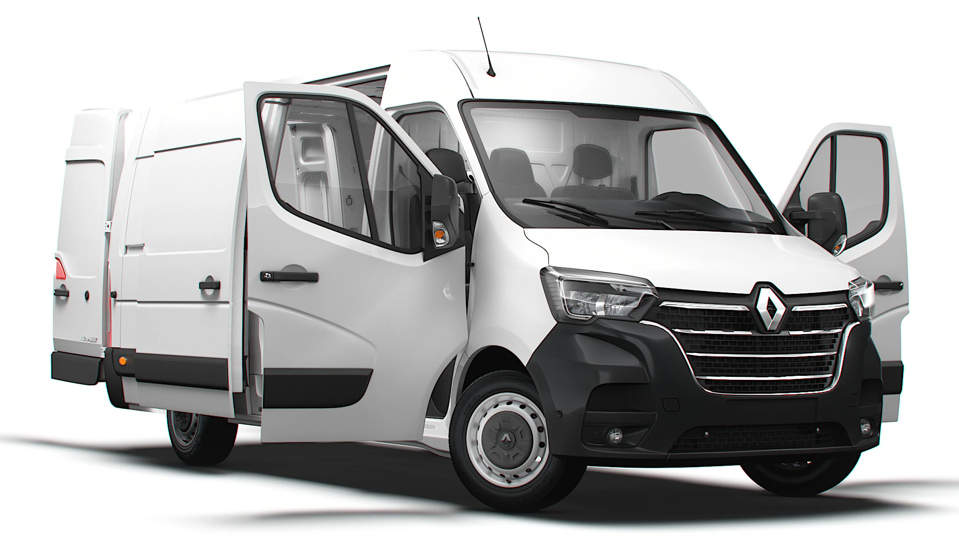 Renault Master Van L3H2 RWD HQInterior 2023 3D Model .c4d .max .obj .3ds .fbx .stl .blend 
