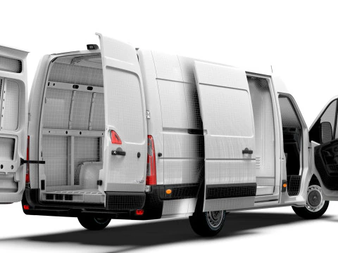 Renault Master Van L3H2 RWD HQInterior 2023 3D Model
