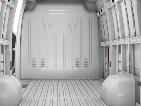 Nissan NV400 Van L4H2 HQ Interior 2021 3Dモデル