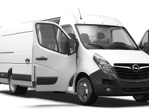 Opel Movano Van L4H2 HQ Interior 2021 3Dモデル