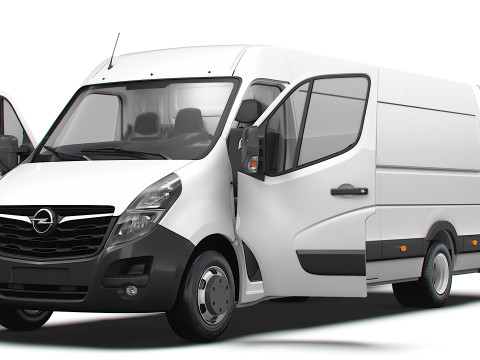 Opel Movano Van L4H2 HQ Interior 2021 3D Model
