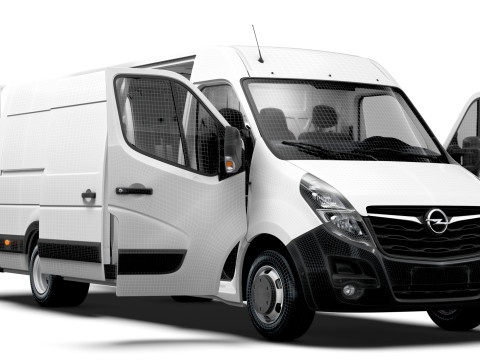 Opel Movano Van L4H2 HQ Interior 2021 3D Model