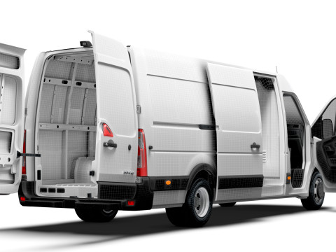Opel Movano Van L4H2 HQ Interior 2021 3D Model