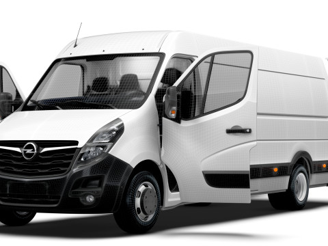 Opel Movano Van L4H2 HQ Interior 2021 3D Model