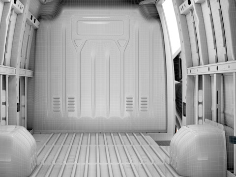 Opel Movano Van L4H2 HQ Interior 2021 3D Model