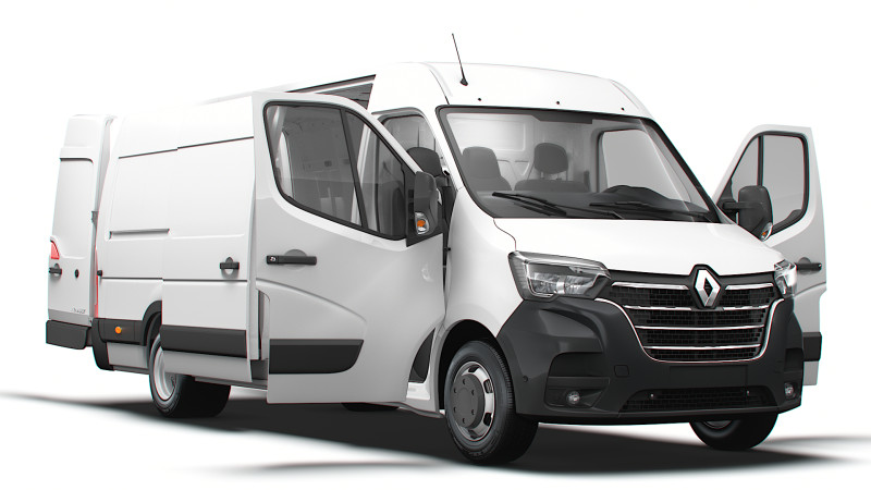 Renault Master Van L4H2 HQInterior 2023 Model 3D .c4d .max .obj .3ds .fbx .stl .blend