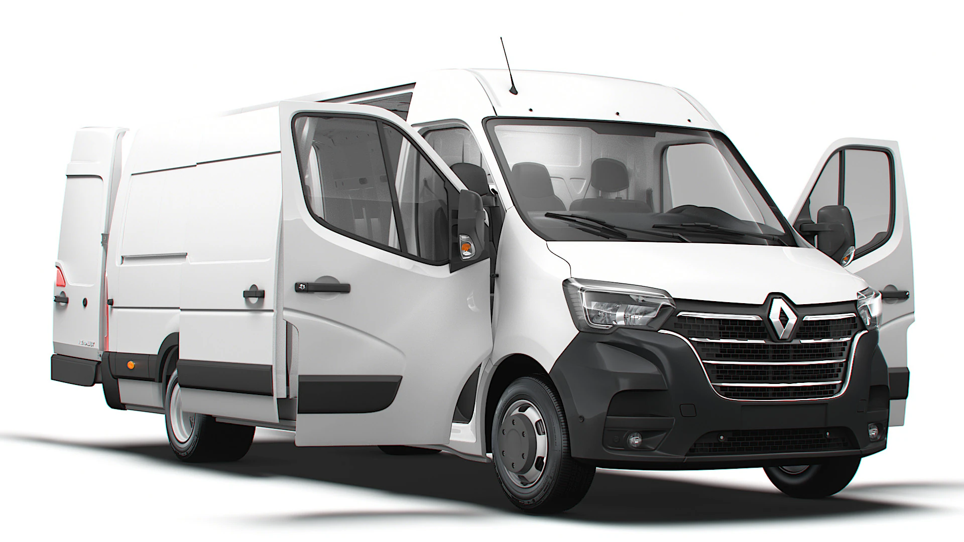 Renault Master Van L4H2 HQInterior 2023 3D Model .c4d .max .obj .3ds .fbx .stl .blend 