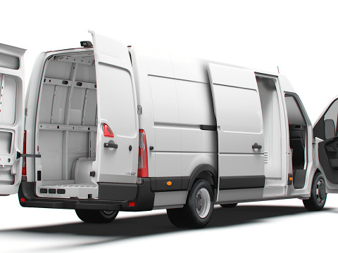 Renault Master Van L4H2 HQInterior 2023 Model 3D