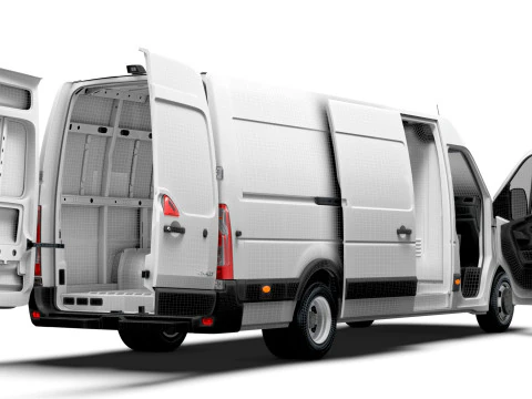 Renault Master Van L4H2 HQInterior 2023 3D Model