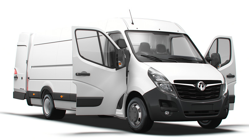 Vauxhall Movano Van L4H2 HQInterior 2021 3D 模型 .c4d .max .obj .3ds .fbx .stl .blend 